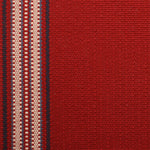 Striped flatweave runner in red