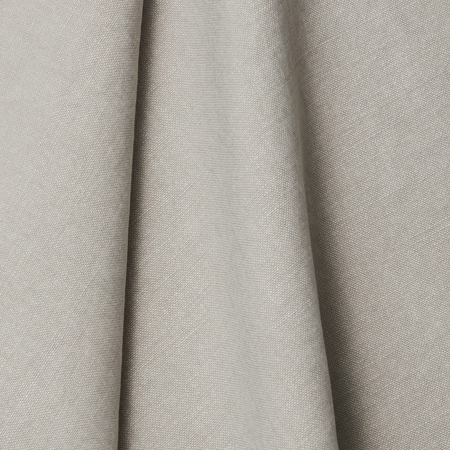 A draped swatch of linen fabric in a solid light gray color.