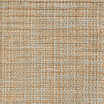 Detail of a flatweave with a strié effect in blue and camel