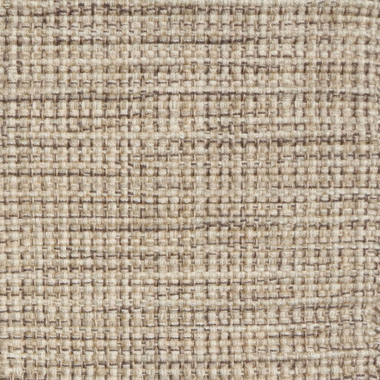 Detail of a flatweave with a strié effect in shades of tan and brown
