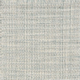 Detail of a flatweave with a strié effect in shades of light blue