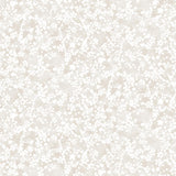 Painterly branch print in white on an ecru watercolor field.