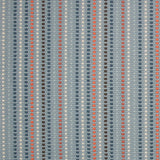 Striped flatweave runner in blue  and red