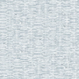 Detail of wallpaper in a textural checked print in light blue on a white field.