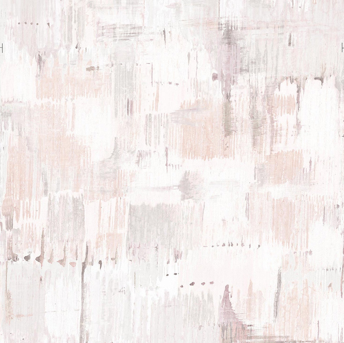 Detail of wallpaper in an abstract textural print in shades of pink, cream and tan.