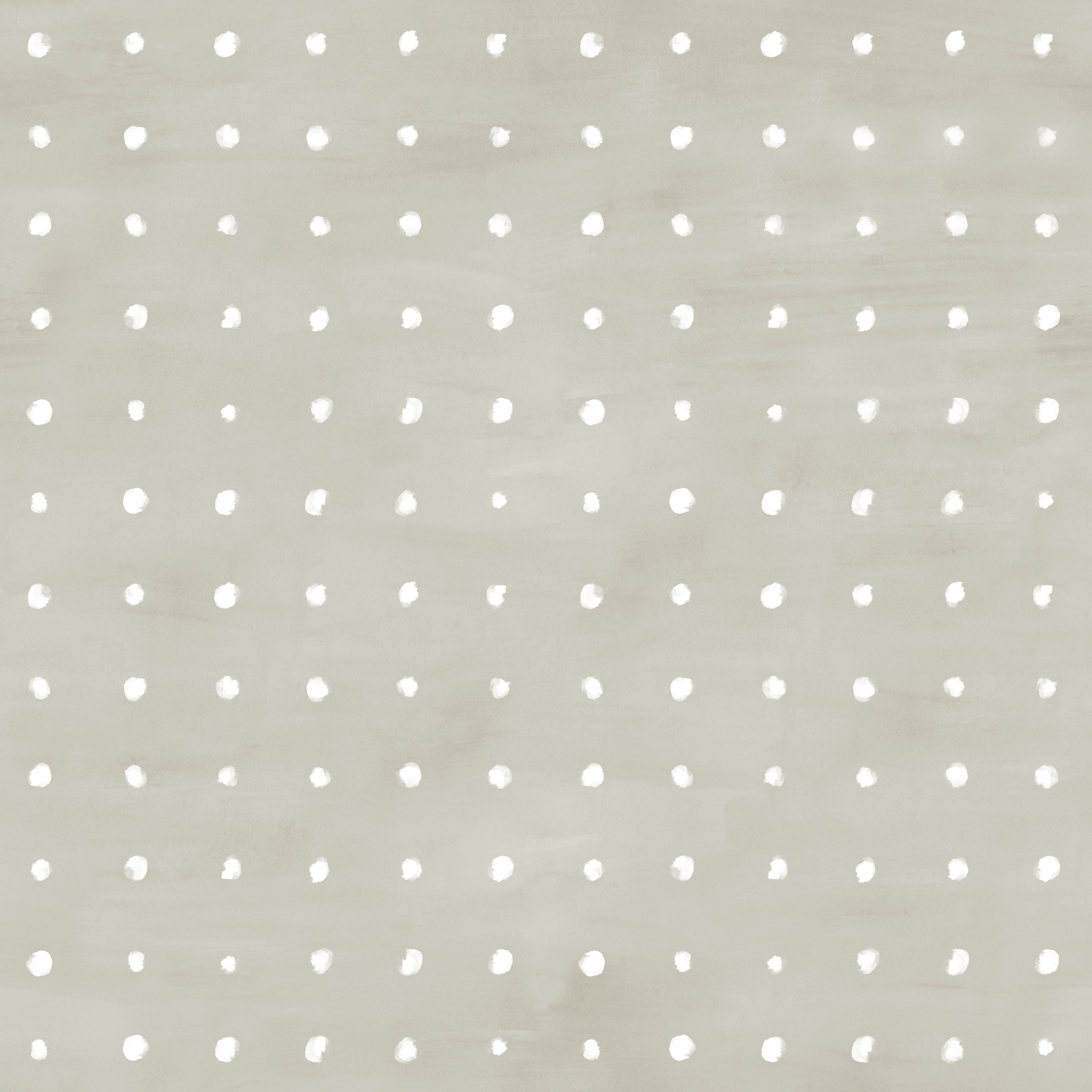 Detail of wallpaper in a dotted grid pattern in white on a light green field.