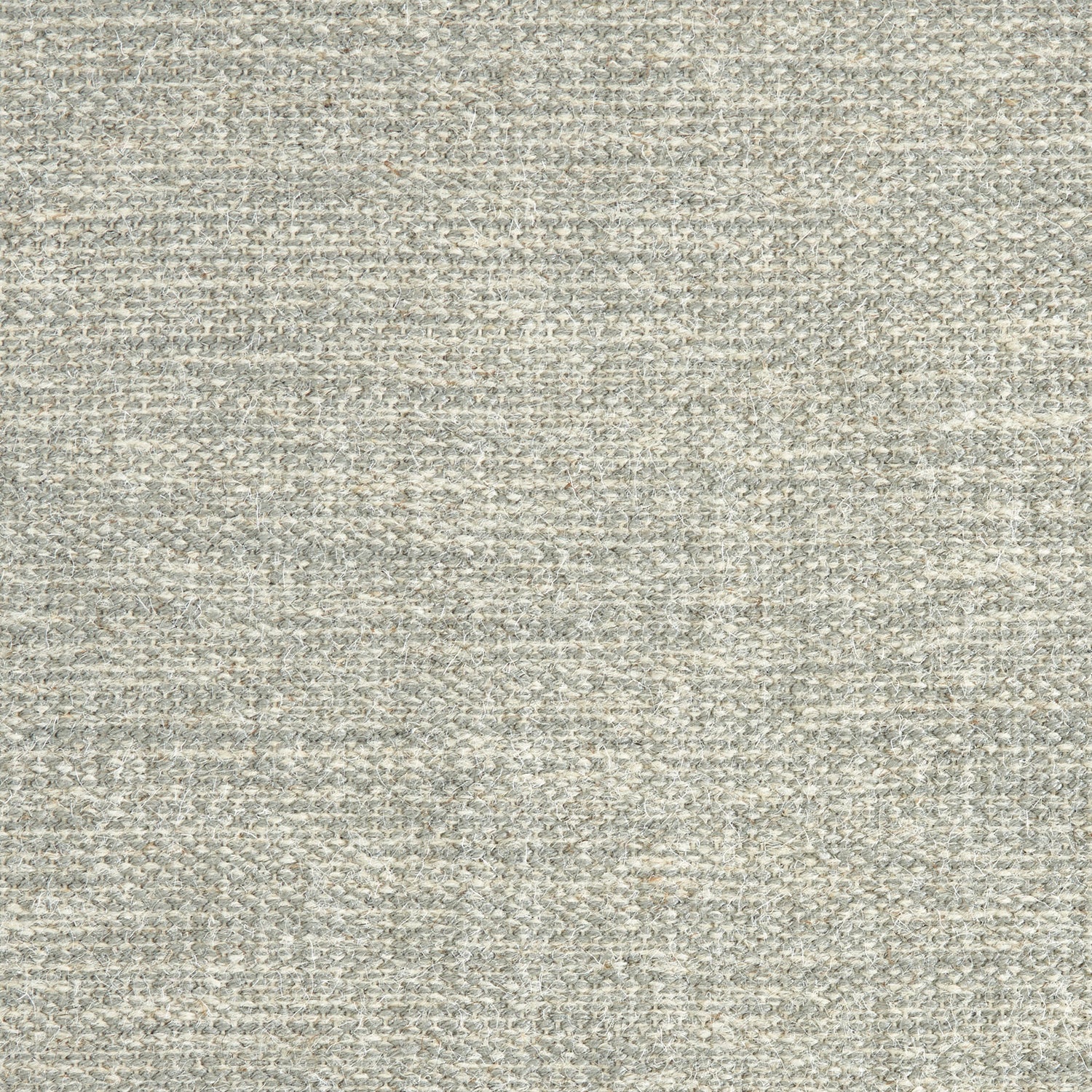 Wool-polysilk broadloom carpet swatch in mottled gray-green and tan.