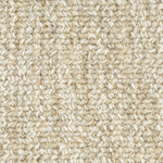 Wool broadloom carpet swatch in a chunky fiber weave mottled tan.