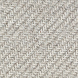 Wool broadloom carpet swatch in a high-pile diagonal stripe in mottled light gray and cream.
