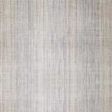 Linen broadloom carpet swatch in a woven ombré stripe pattern in gray, cream and tan.