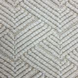 Wool broadloom carpet swatch in a high-pile chevron weave in cream.