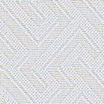 Wool broadloom carpet swatch in a geometric linear print in white.