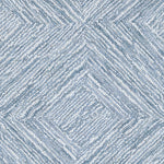 Wool broadloom carpet swatch in a dense diamond check in shades of blue and cream.