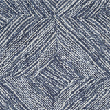 Wool broadloom carpet swatch in a dense diamond check in shades of navy and cream.