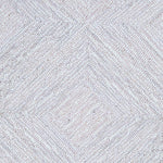 Wool broadloom carpet swatch in a dense diamond check in shades of light gray and white.