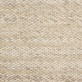 Wool broadloom carpet swatch in a textured stripe weave in tan.