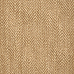 Wool broadloom carpet swatch in a herringbone weave in tan.
