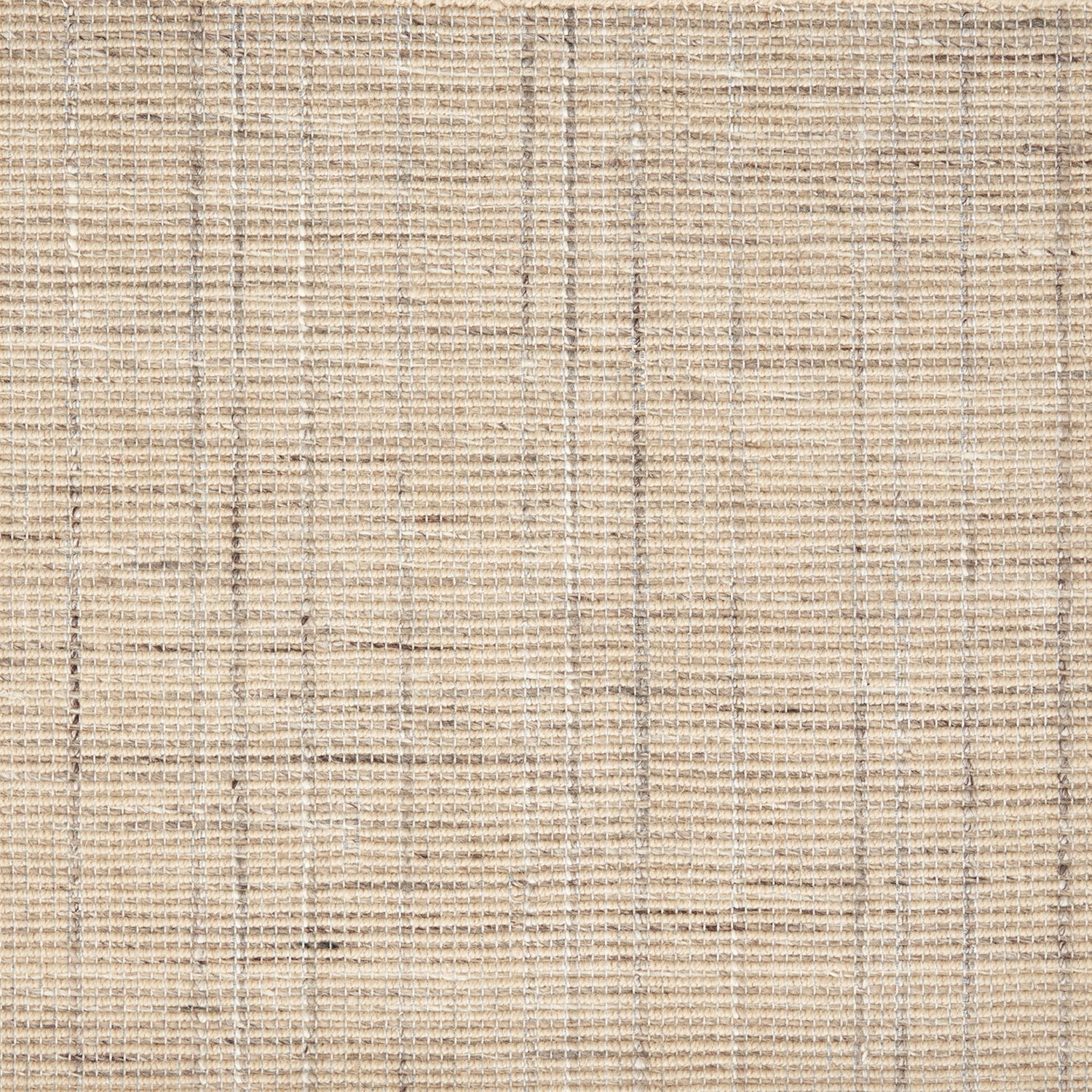 Wool-nylon broadloom carpet swatch in a textured plaid weave in tan and light brown.