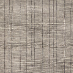 Wool-nylon broadloom carpet swatch in a textured plaid weave in shades of brown.