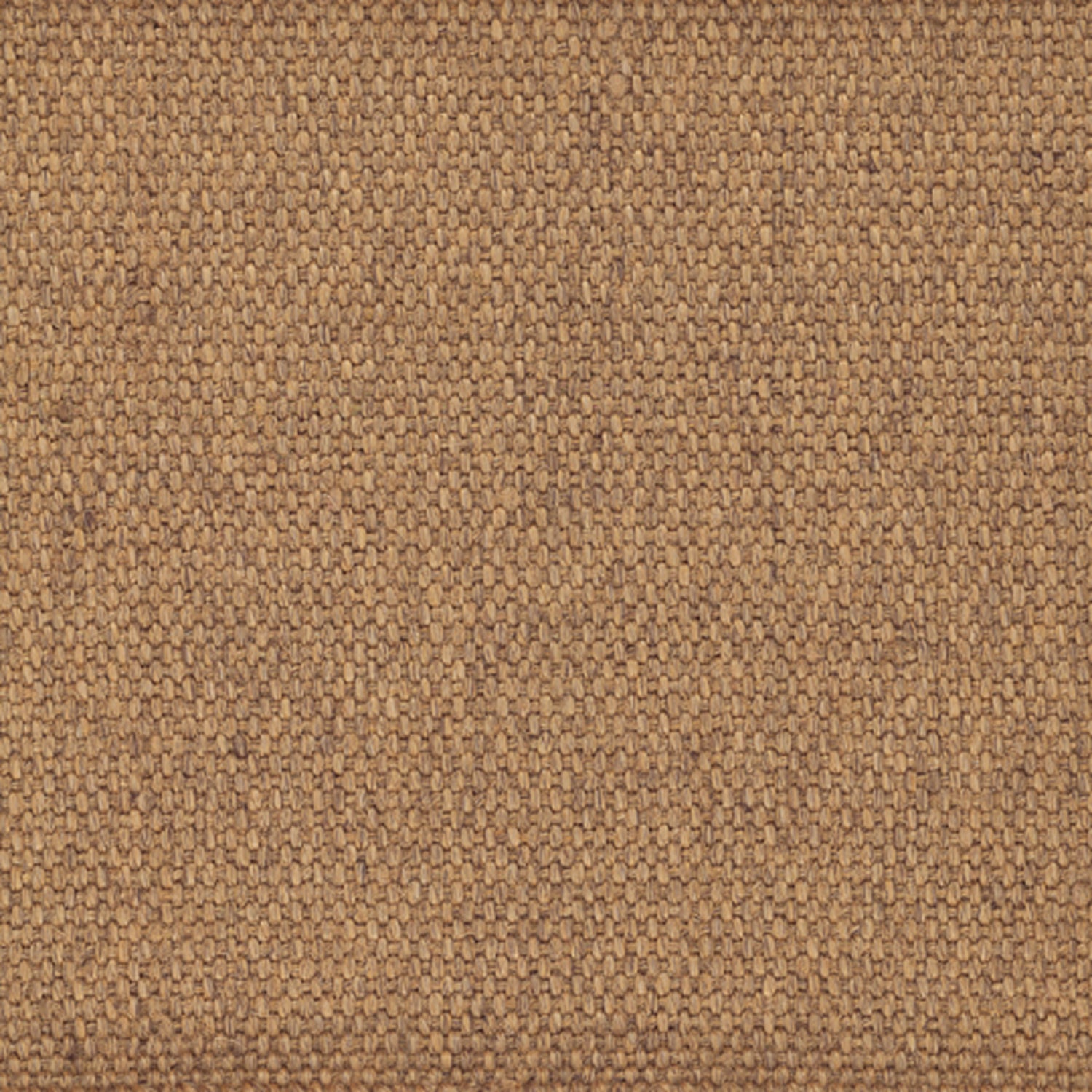 Sisal broadloom carpet swatch in a flat grid weave in "Toasty" brown.