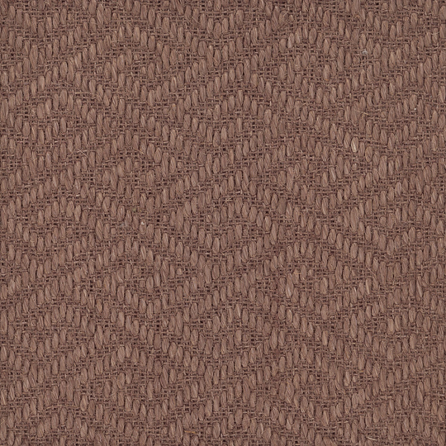 Sisal broadloom carpet swatch in a dimensional geometric weave in dark brown.