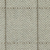 Wool broadloom carpet swatch in a plaid herringbone weave in cream, gray and tan.