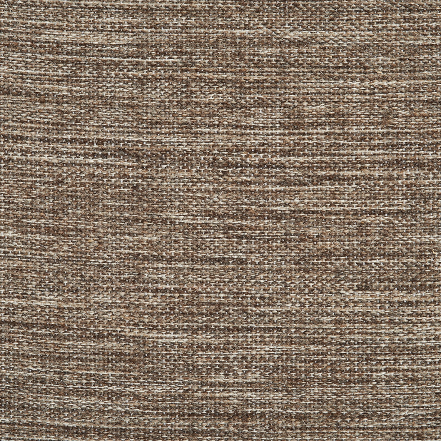 Wool-blend broadloom carpet swatch in a chunky mottled brown weave.