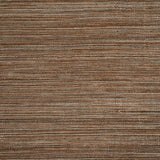 Wool-blend broadloom carpet swatch in a flat weave in mottled shades of brown.