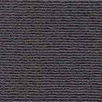 Wool broadloom carpet swatch in a chunky ribbed weave in charcoal.