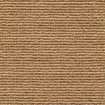 Wool broadloom carpet swatch in a chunky ribbed weave in camel.