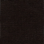 Wool broadloom carpet swatch in a chunky ribbed weave in dark brown.