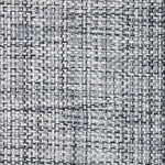 Wool-blend broadloom carpet swatch in a chunky grid weave in mottled cream, gray and charcoal.