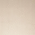Wool-silk broadloom carpet swatch in a dimensional geometric weave in ivory.