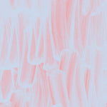 Wallpaper in an abstract paint print in light blue on a pink field.