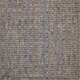 Textured rug with blue and brown stripes
