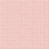 Wallpaper in a dense plaid pattern in shades of cream and red.