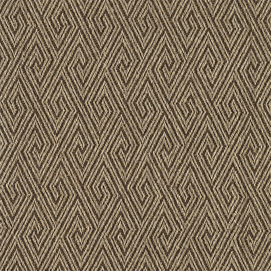 Broadloom carpet swatch geometric design in mocha brown