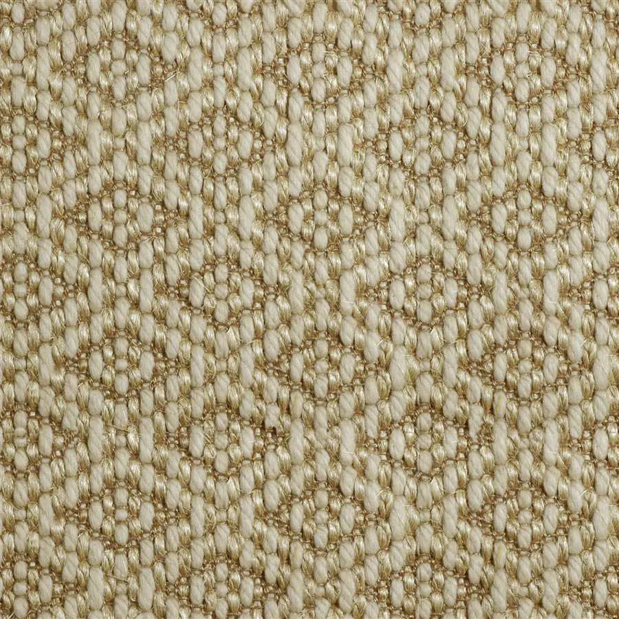 Broadloom carpet swatch in diamond pattern yellow gold color