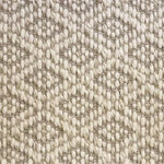 Broadloom carpet swatch in diamond pattern grey color