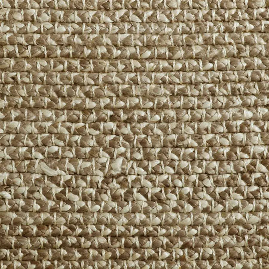 Broadloom carpet swatch in textural pattern whtie brown color