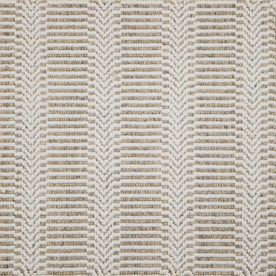 Broadloom carpet swatch in textured pattern white creamcolor