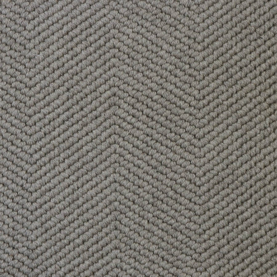 Broadloom carpet swatch herringbone design in grey