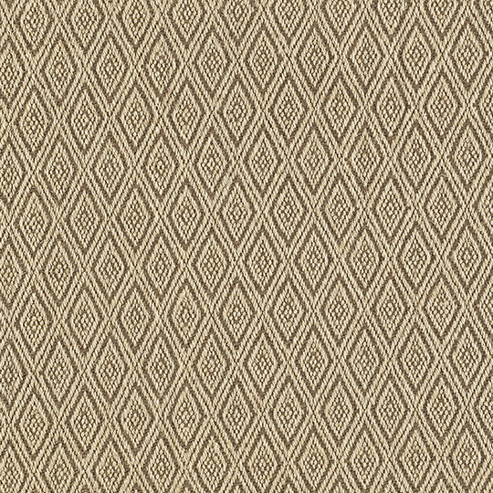 Broadloom carpet swatch diamond design in cream/brown 