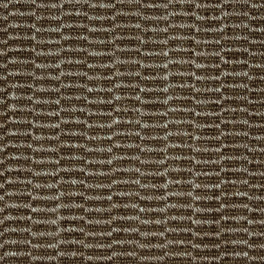 Broadloom carpet swatch in a textured pattern brown color