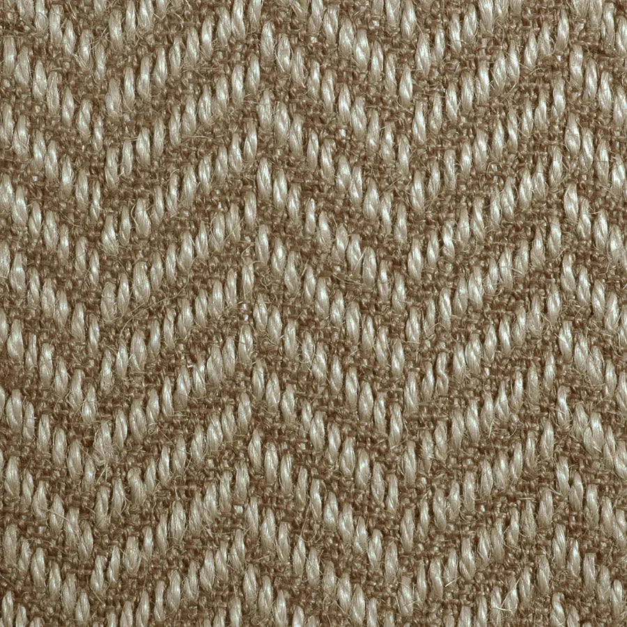 Broadloom carpet swatch herringbone design in tan