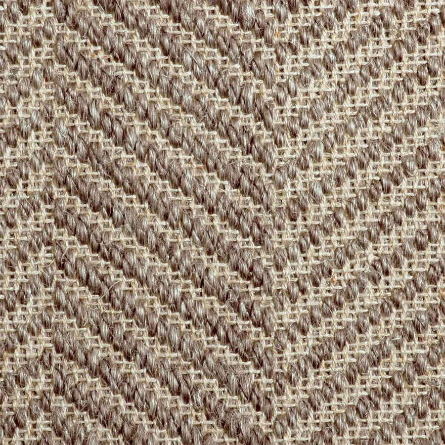 Broadloom carpet swatch herringbone design in white brown