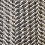 Broadloom carpet swatch herringbone design in grey white