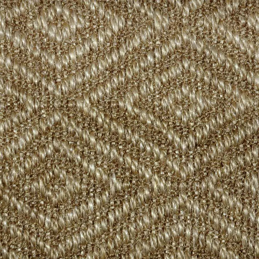 Broadloom carpet swatch in diamond pattern gold tan color