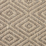 Broadloom carpet swatch in diamond pattern cream grey color