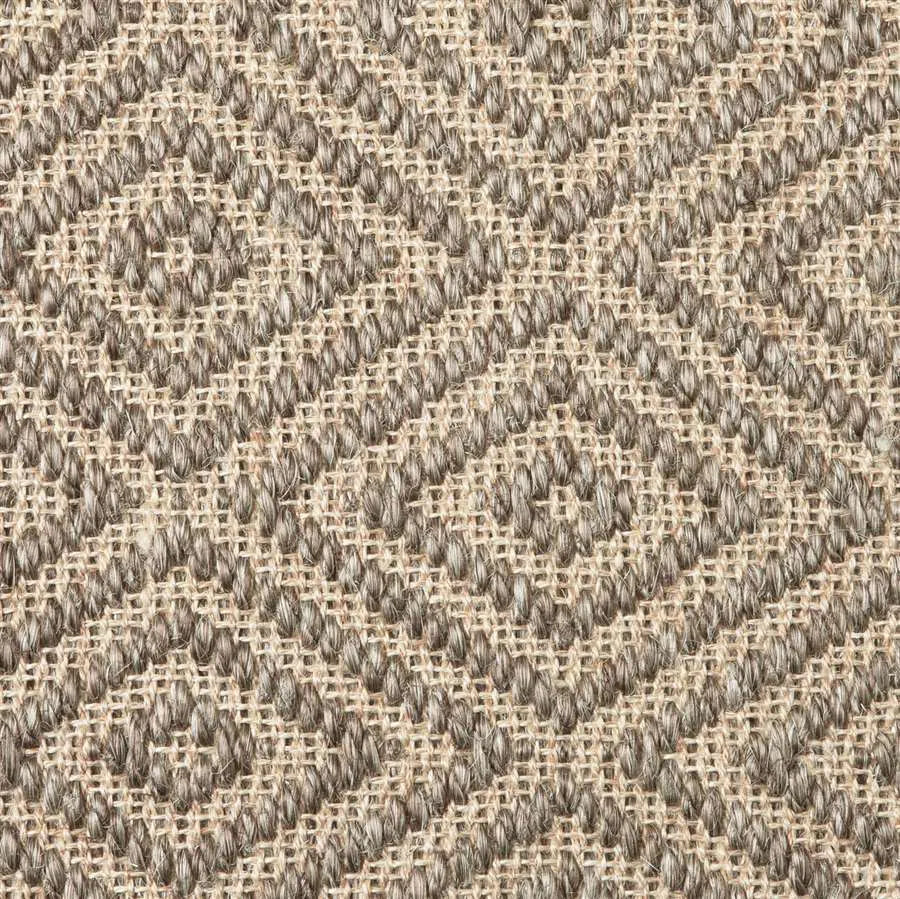 Broadloom carpet swatch in diamond pattern cream grey color